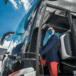 autista in un autobus